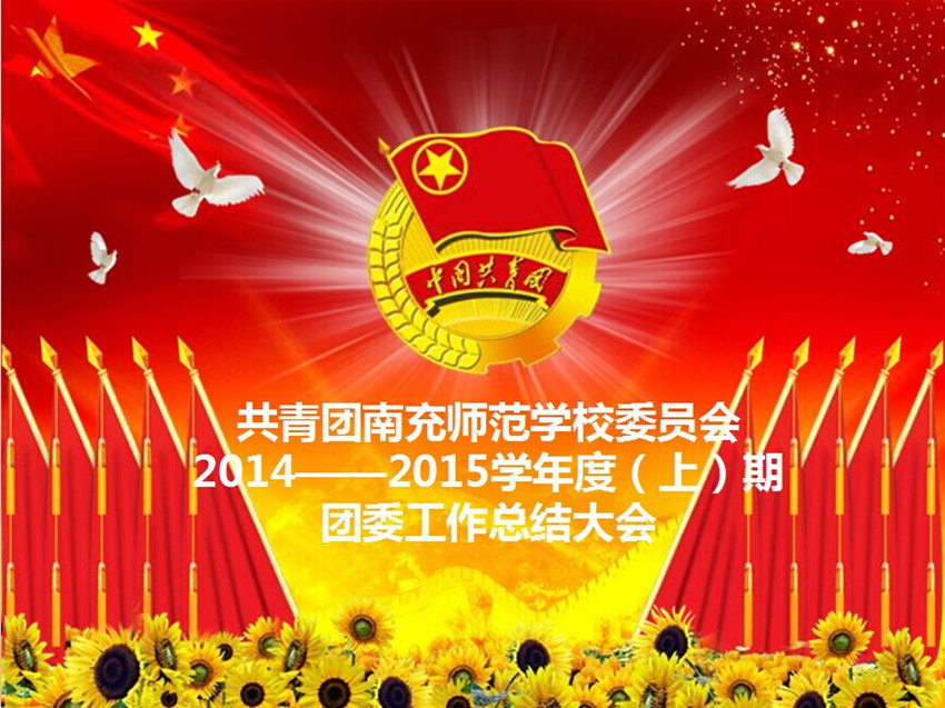 共青团南充师范学校委员会2014——2015学年度上期总结大会成功举行